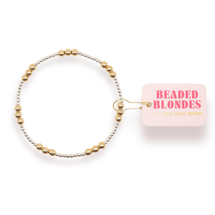ILY Bracelet in Silver with Gold