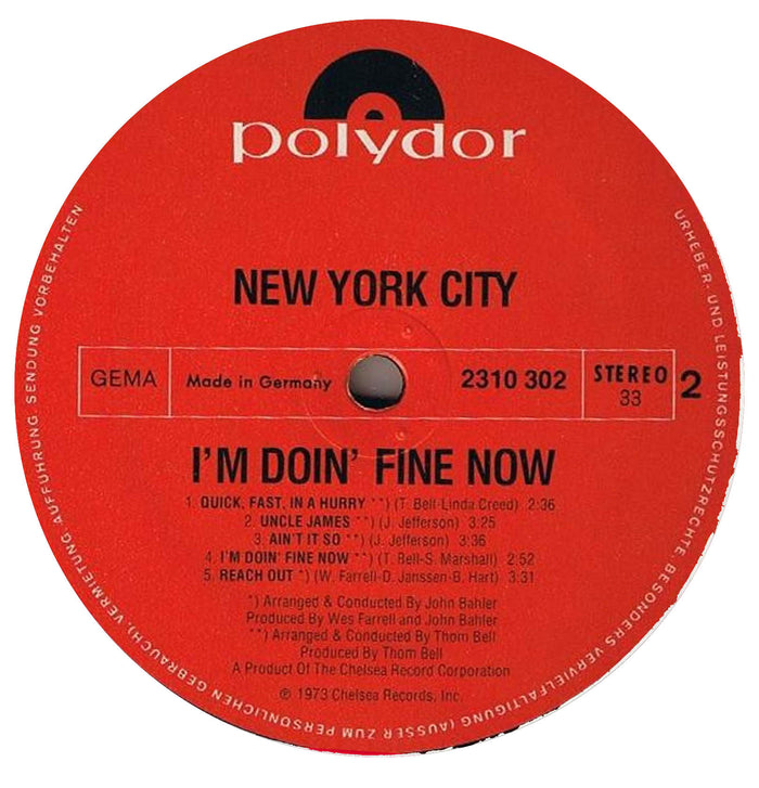 I'm Doin' Fine Now (1973, Germany)