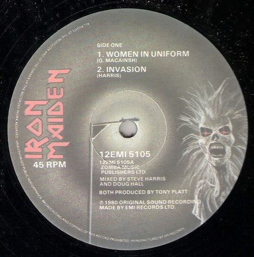 Iron Maiden - Women In Uniform (12", Single) [UK] 1st