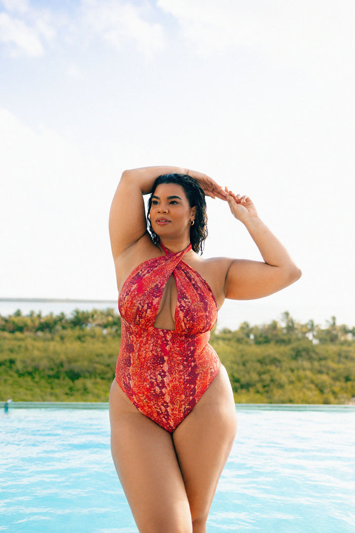 Nomads Swimwear - Isle One Piece - Iguana/Merlot -