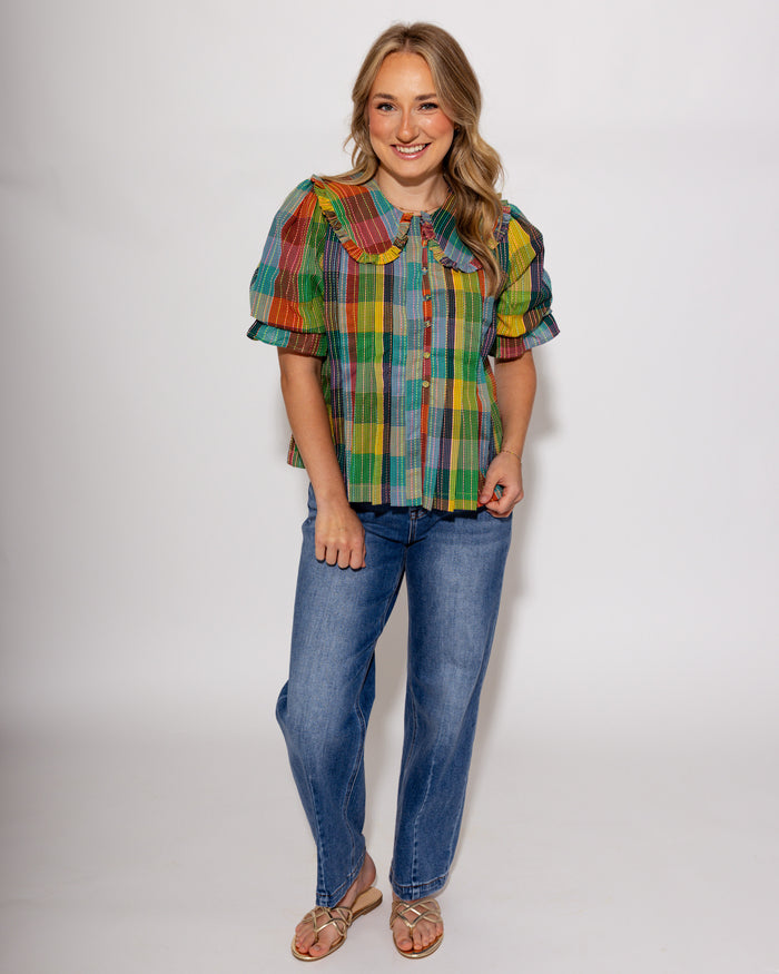 Ivy Jane | Blocks of Plaid Top