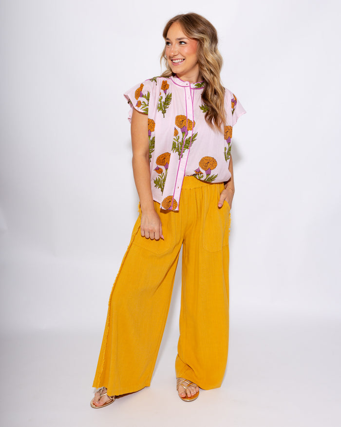 Ivy Jane Fem De La Fleur Pink Floral Embroidered Top - Gaudie & Co. TX Boutique