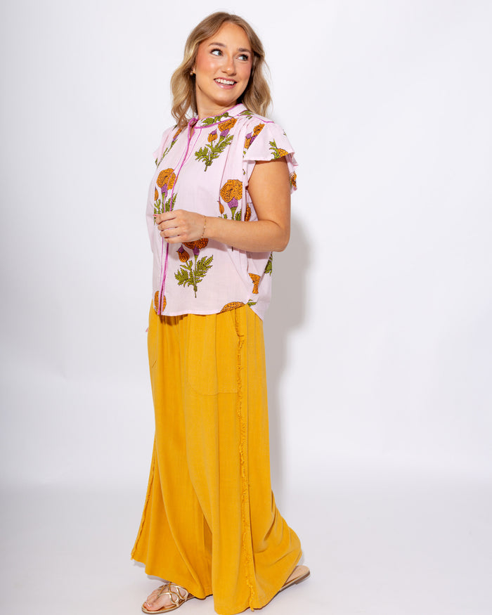 Ivy Jane Fem De La Fleur Pink Floral Embroidered Top - Gaudie & Co. TX Boutique