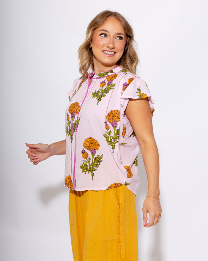Ivy Jane Fem De La Fleur Pink Floral Embroidered Top - Gaudie & Co. TX Boutique