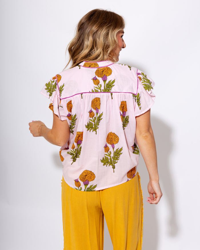 Ivy Jane Fem De La Fleur Pink Floral Embroidered Top - Gaudie & Co. TX Boutique