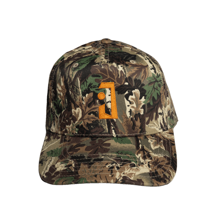 Camo Jab Logo Trucker with orange embroidery