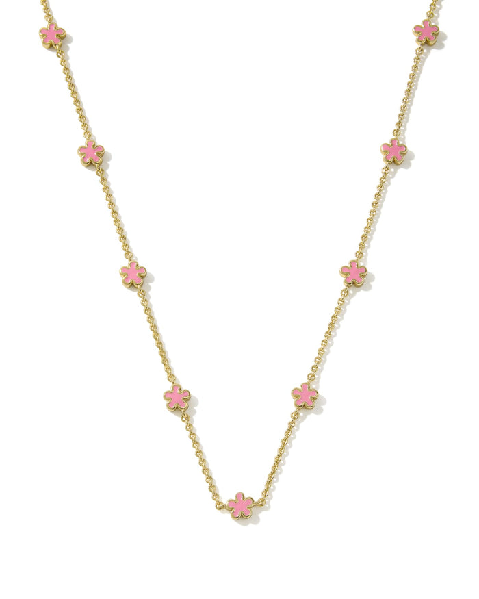 Jane Strand Necklace in Dark Pink Enamel