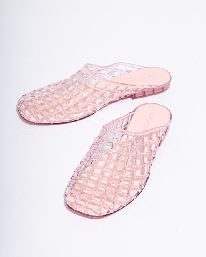 Jelly Slip On Flats in Black