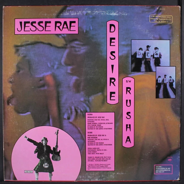 Jesse Rae - Rusha / Desire (1982 12" PROMO)