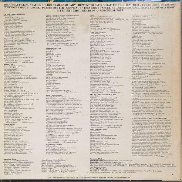 Jimmy Buffett - A White Sport Coat And A Pink Crustacean (LP) [US] 1975 RP