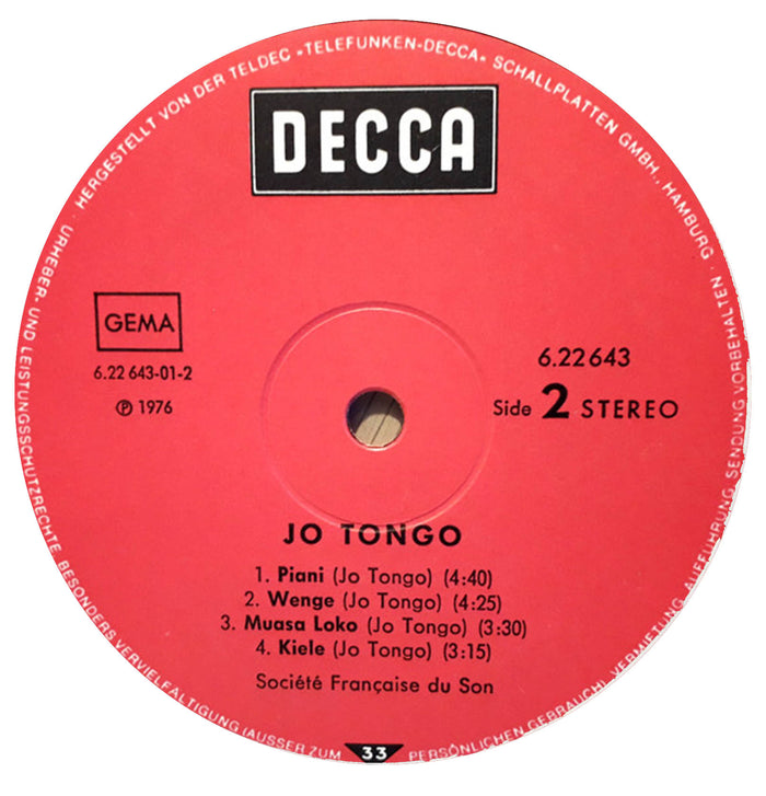 Jo Tongo (1st, German)