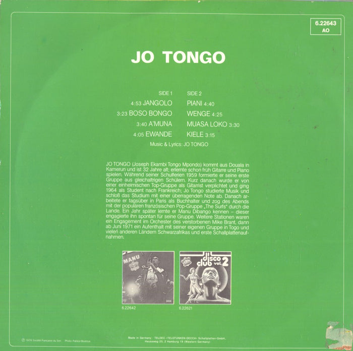 Jo Tongo (1st, German)