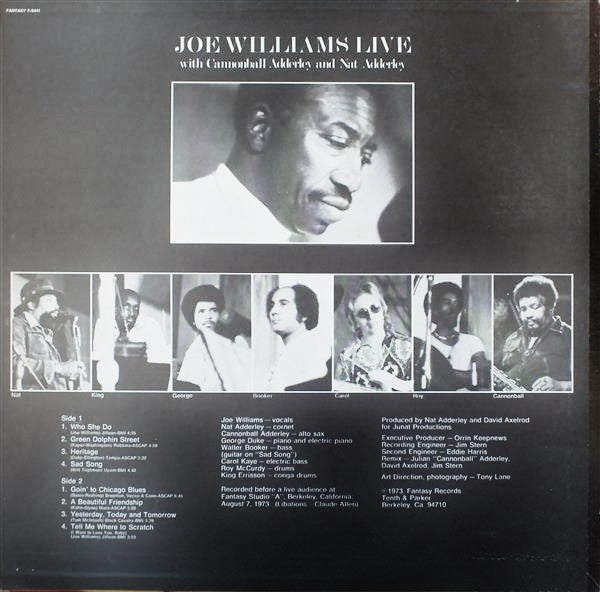 Joe Williams - Joe Williams Live (LP) [US] RP (Mint (M))