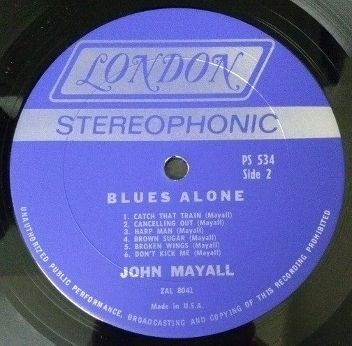 John Mayall - The Blues Alone (1968 US Press)
