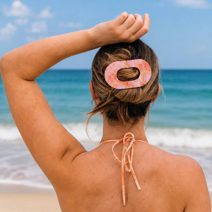 Just Keep Swimming | Large | Flat Round Hair Clip
