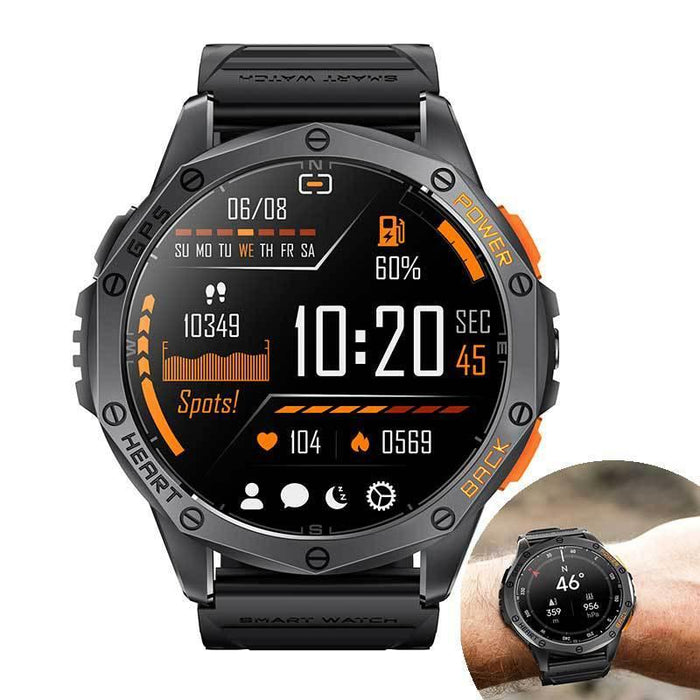 K67 Calling Compass AMOLED Smart Watch with Bluetooth Calling, Heart Rate Monitoring & IP68 Waterproof - Allen-Fitness