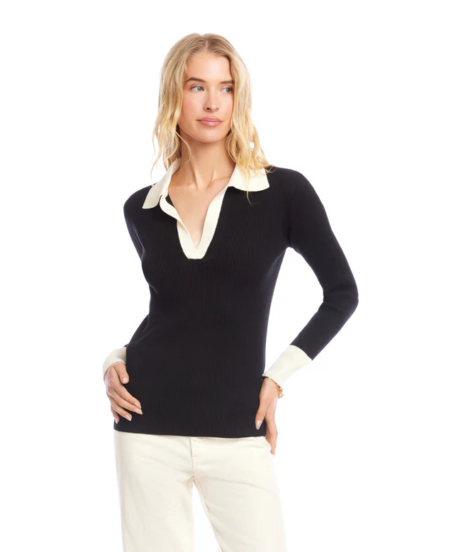 Karen Kane Polished Play Sweater Polo