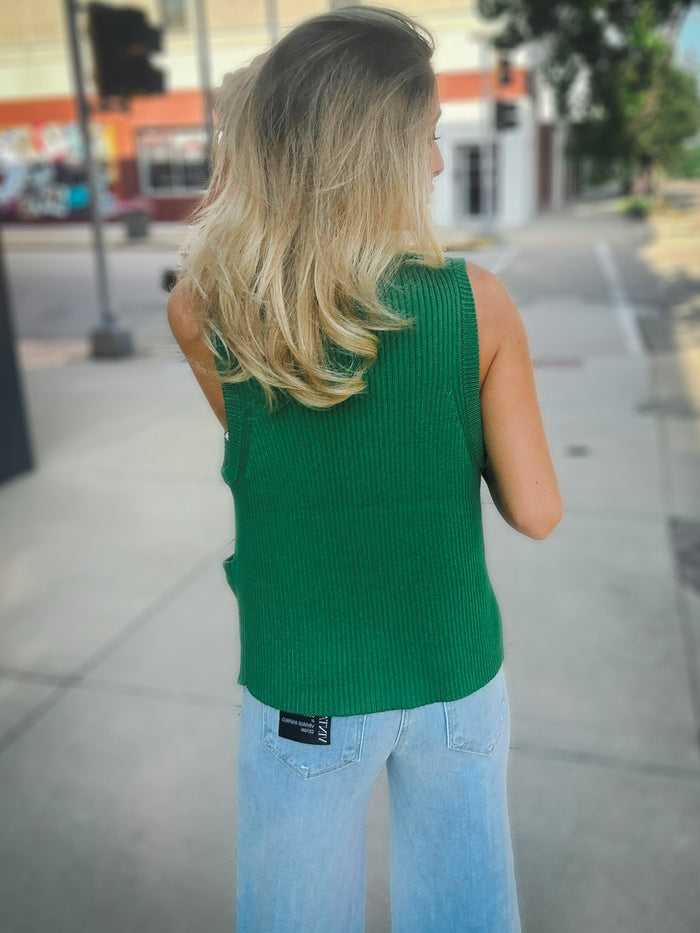 Karen Kane Take Me to Emerald City Vest