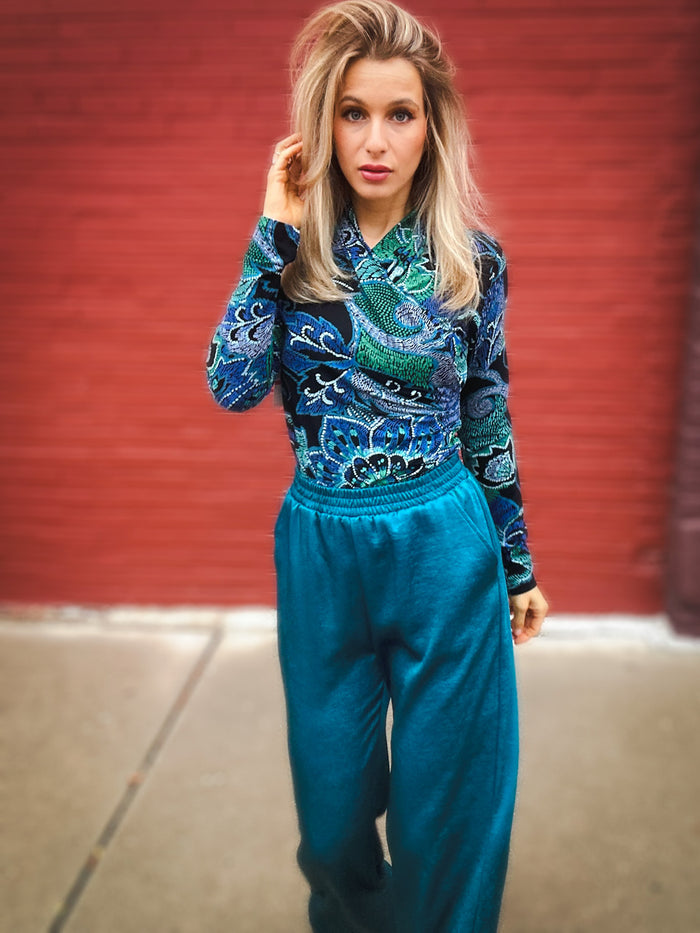 Karen Kane The Teal Deal Wide Leg Pant