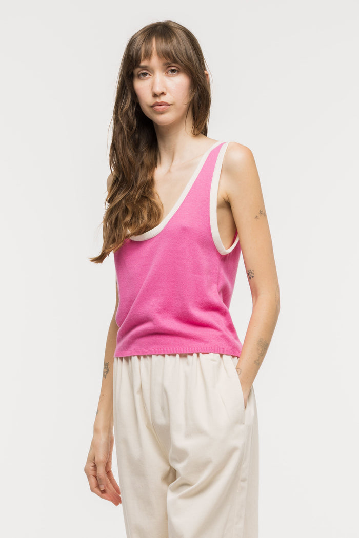Toit Volant - Kaya Knit Tank Top - Fuchsia -