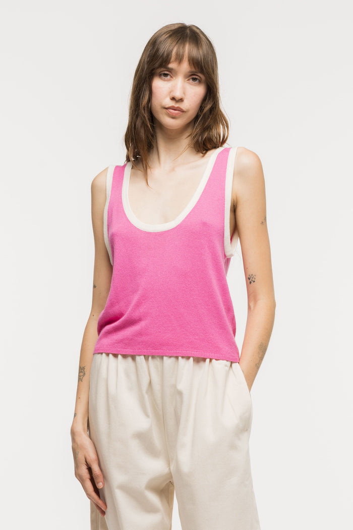 Toit Volant - Kaya Knit Tank Top - Fuchsia -