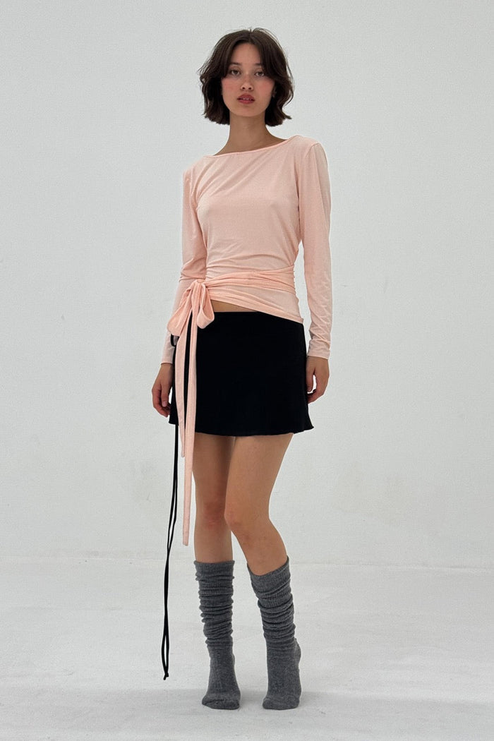 Find Me Now - Key Hole Skirt - Navy -