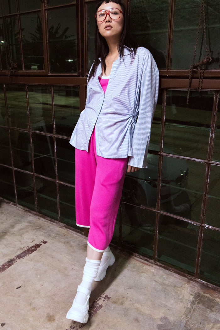 Toit Volant - Kira Knit Long Shorts - Fuchsia -