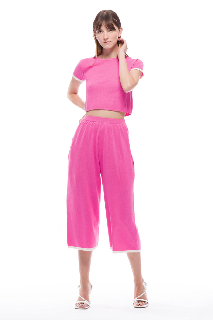 Toit Volant - Kira Knit Long Shorts - Fuchsia -