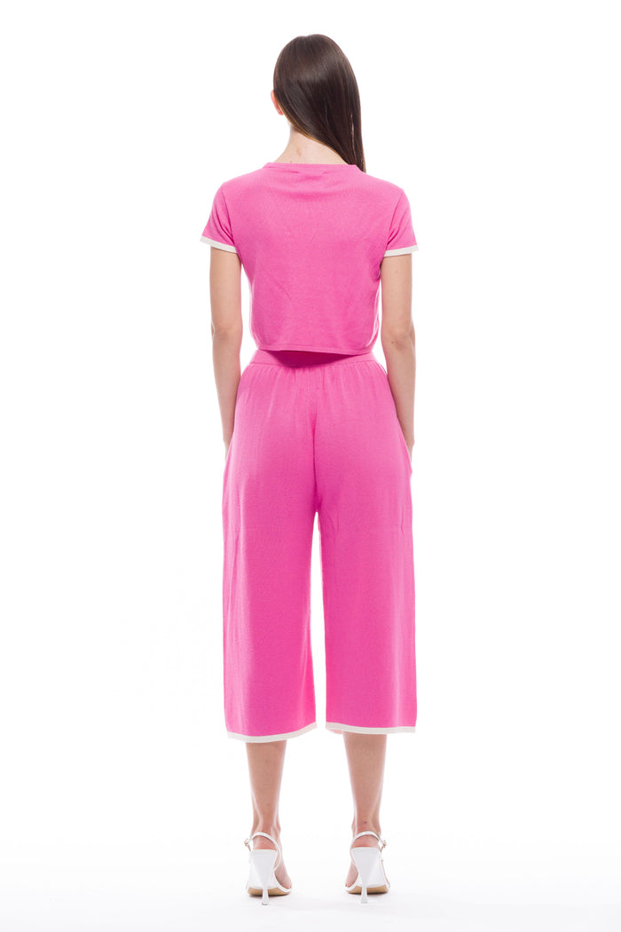Toit Volant - Kira Knit Long Shorts - Fuchsia -