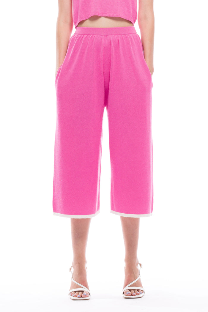 Toit Volant - Kira Knit Long Shorts - Fuchsia -
