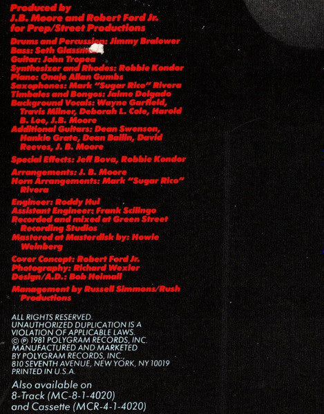 Kurtis Blow - Deuce (1981 US Press)