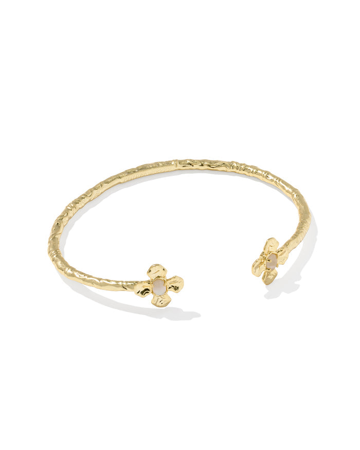 Leanne Cuff Bracelet in Gold Natural Mother of Pearl