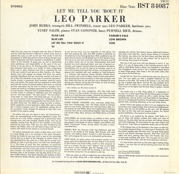 Let Me Tell You 'Bout It (1983, French Press)