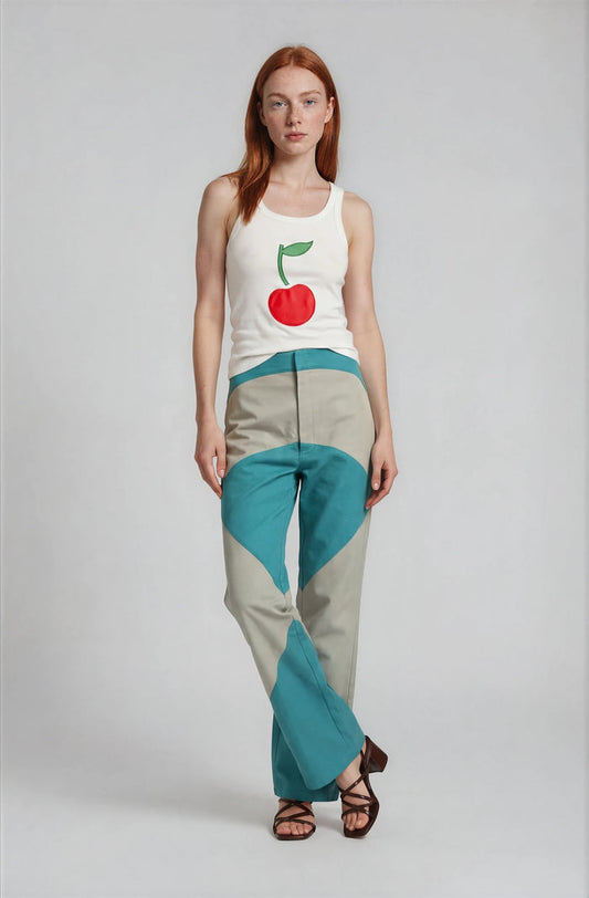 Tyler McGillivary - Lida Pant - Grey-Green/Teal -