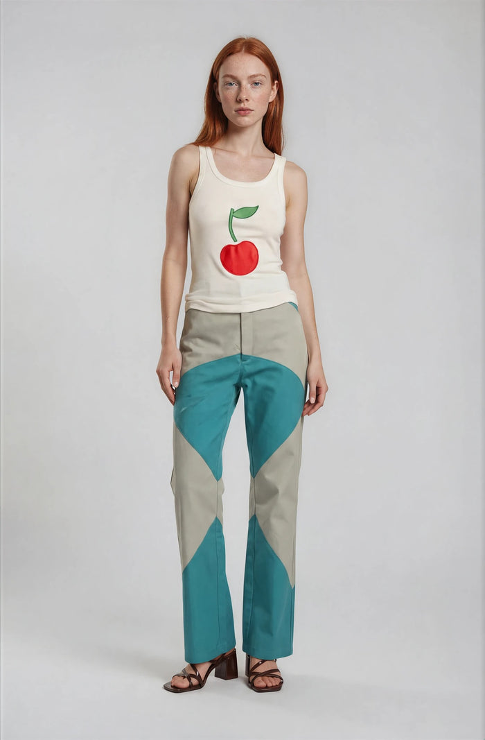 Tyler McGillivary - Lida Pant - Grey-Green/Teal -