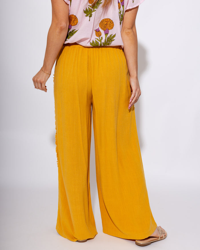 Linen Frayed Wide Leg Pants Women - Umgee - Gaudie & Co. Nederland TX Boutique