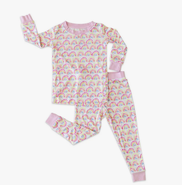 Little Sleepies Pastel Rainbow 2pc PJ Set