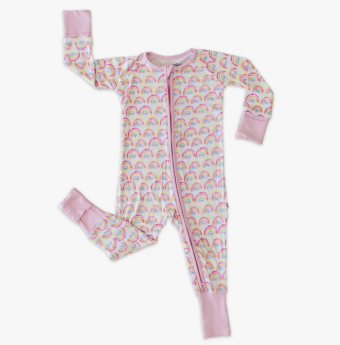 Little Sleepies Pastel Rainbow Zippy