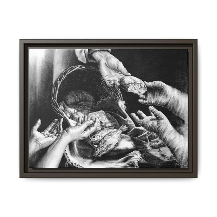 "Loaves and Fishes" Framed Canvas