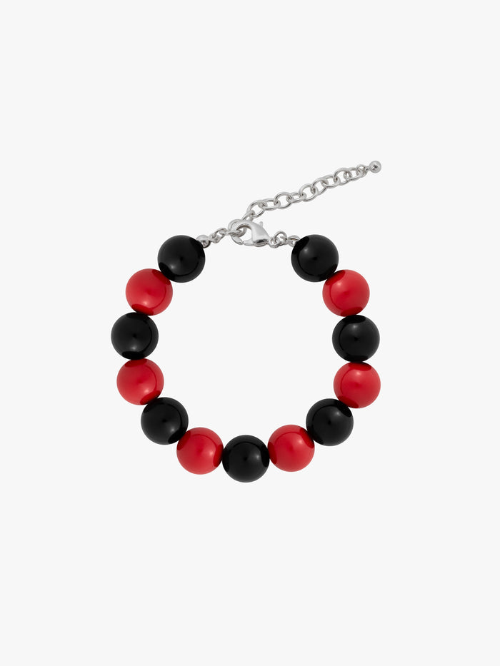 Lisa Says Gah - Lola Beaded Bracelet - Red/Black -