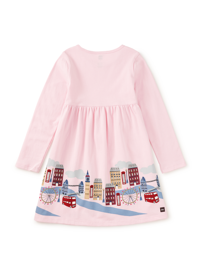 London Cityscape Skirted Dress