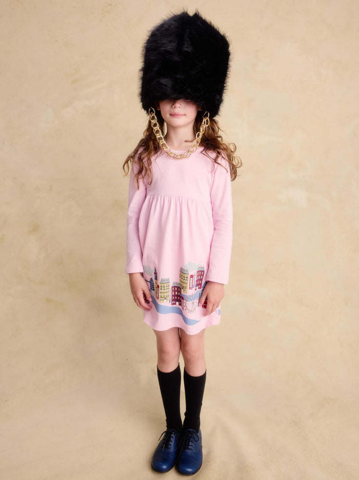 London Cityscape Skirted Dress