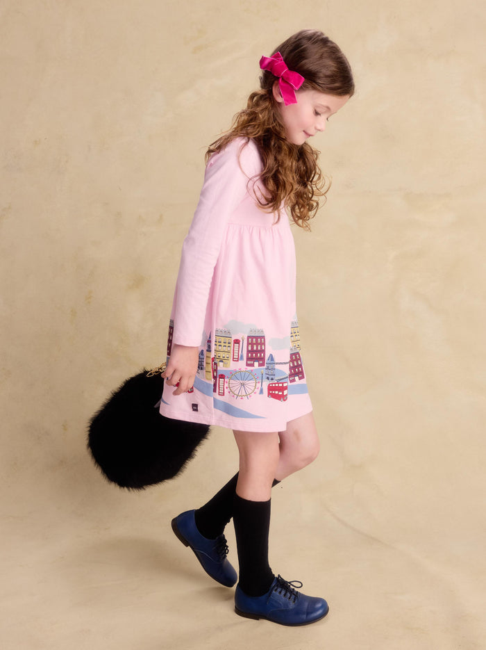 London Cityscape Skirted Dress