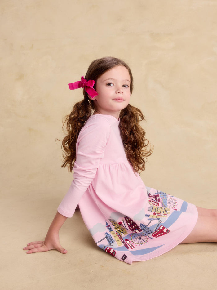 London Cityscape Skirted Dress
