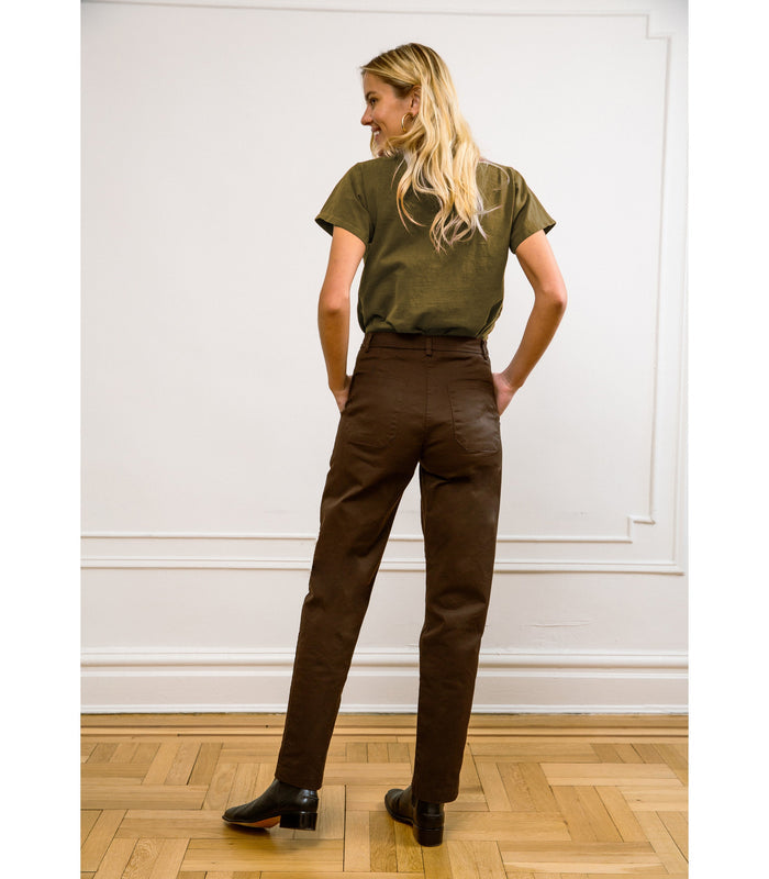 Loup - Long James Straight-Leg Work Pant - Brown -