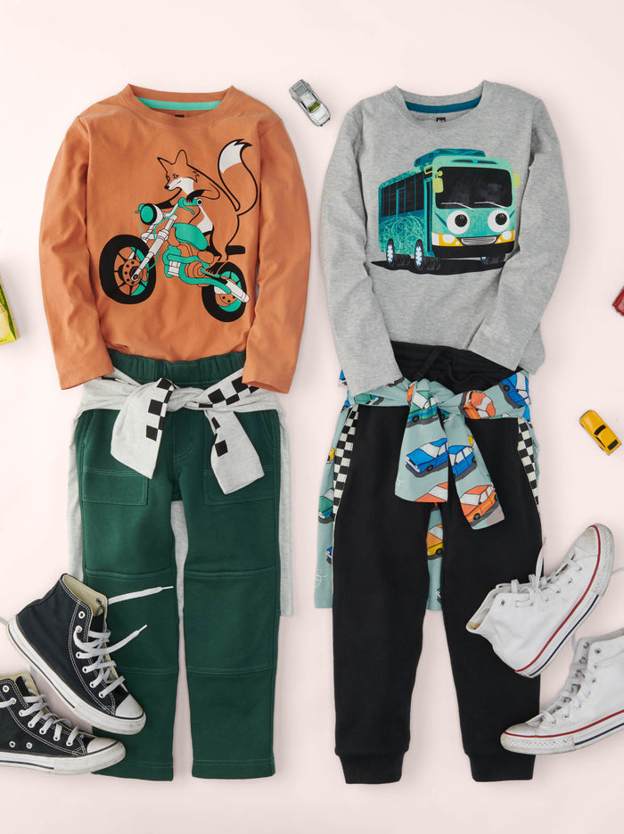 Long Sleeve Printed Pocket Tee