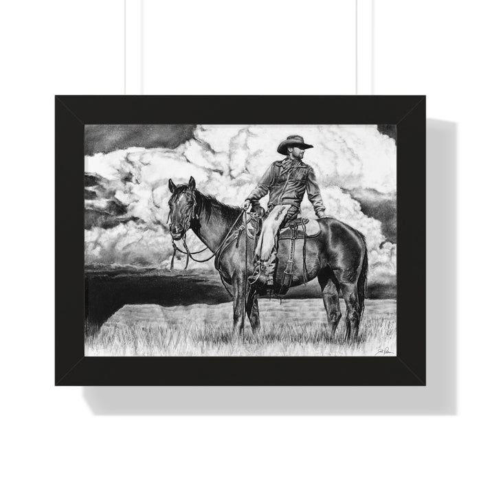 "Looking Back on the Path" Framed Paper Print