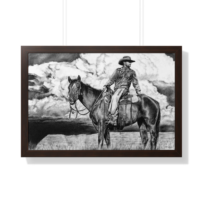 "Looking Back on the Path" Framed Paper Print