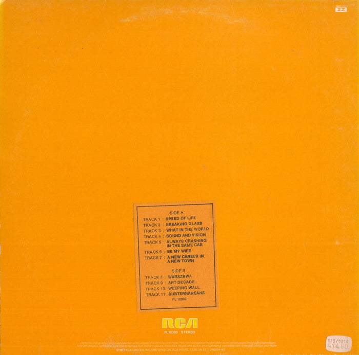 Low (Black Label US press)