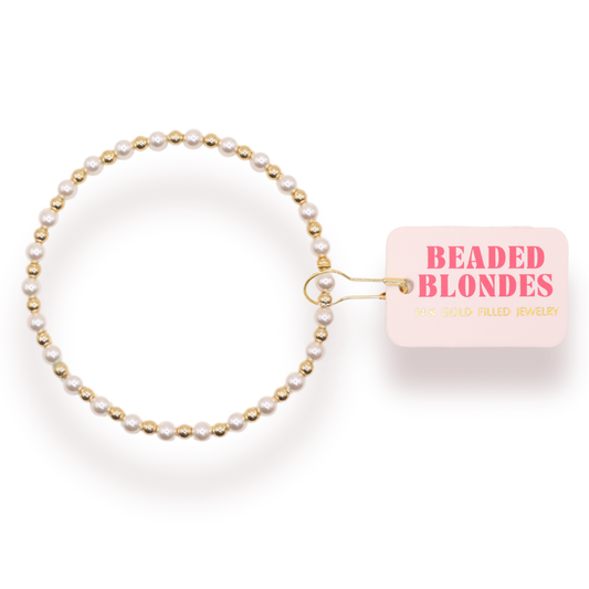 Luci Pearl Bracelet in Gold